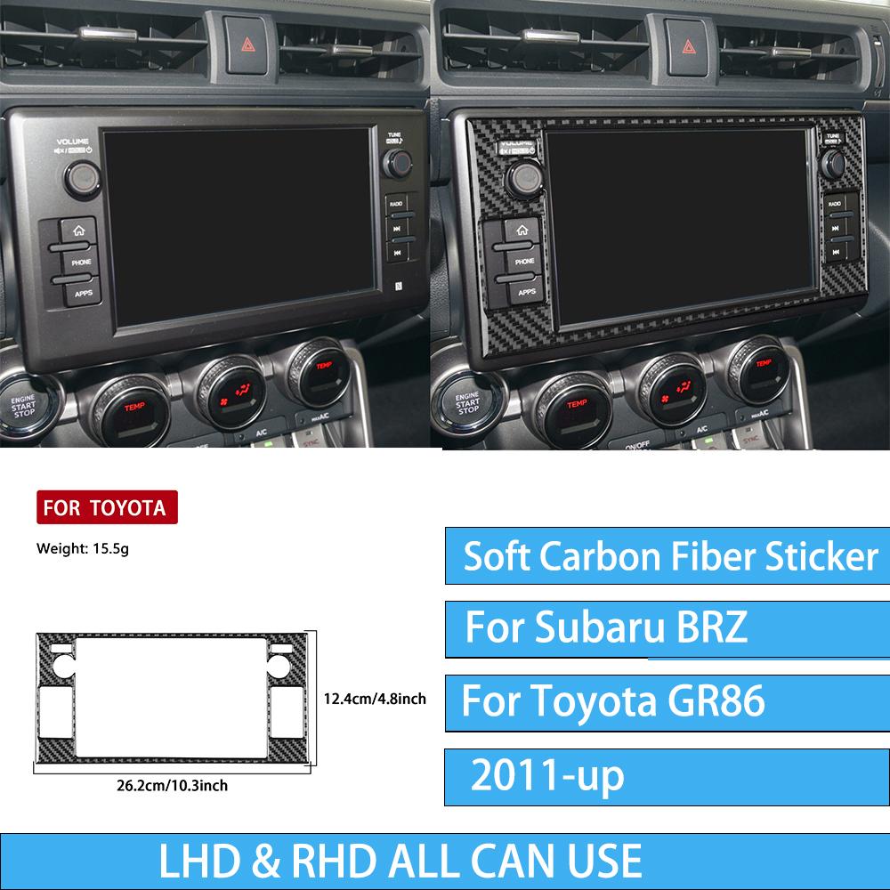 For Subaru BRZ/ For Toyota GR86 -up Carbon Fiber Decal Car Center Console Shift Panel Interior Decorative Stickers