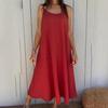European Summer 2026 Women's Cotton Linen Strappy Dress