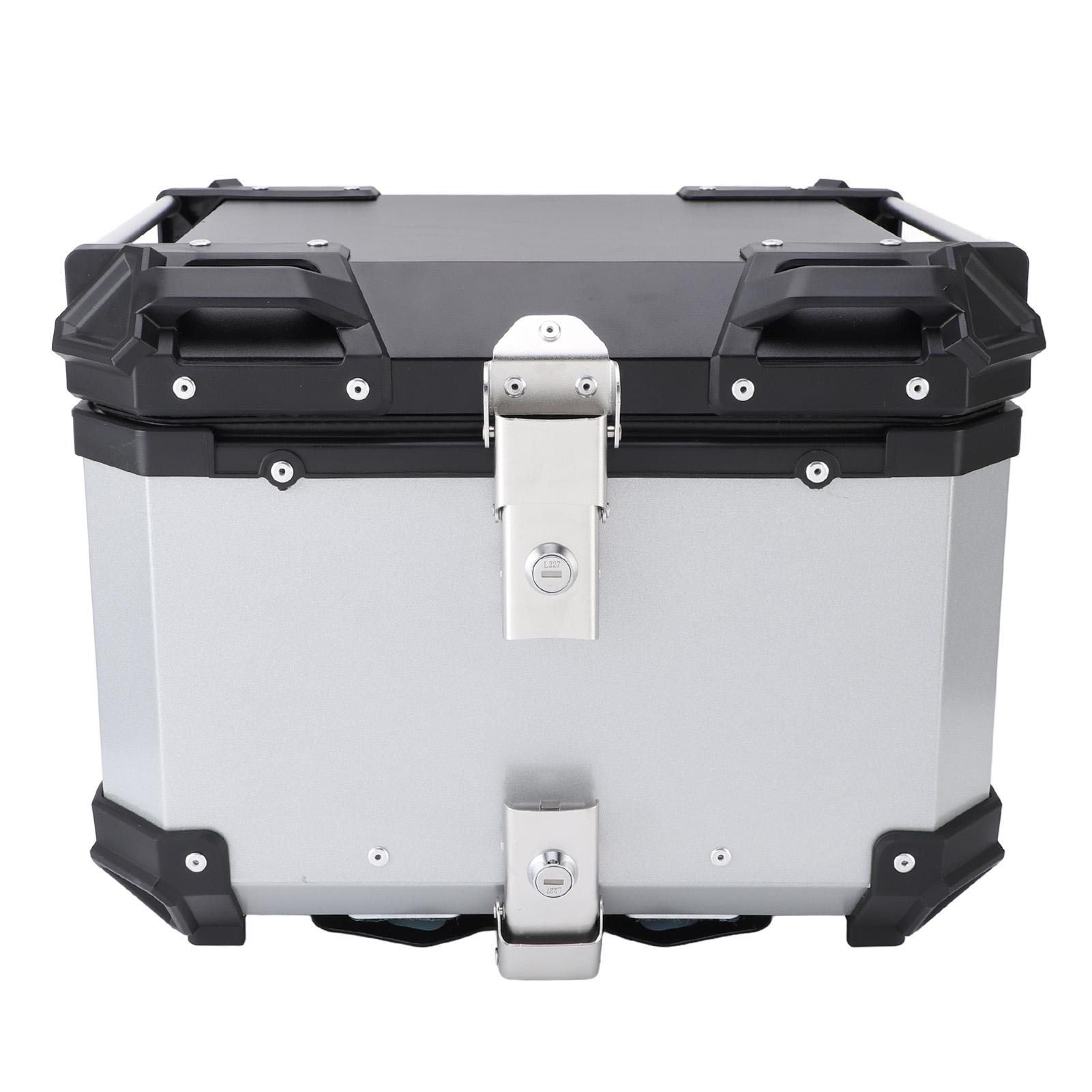 

45л верхний кофр для мотоцикла с быстросъемной кожаной подкладкой из алюминиевого сплава, водонепроницаемый для хранения заднего шлема