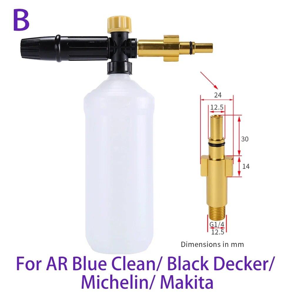 Hochdruckreiniger, einstellbare Schaumkanone, Autowaschanlage, Schneeschaumlanze, Hochdruck-Seifenschäumer, Schaumgenerator, Auto-Schaumreiniger-Spray