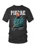 Pierre Garnier Style Graphic Tee Unisex Casual Top, Soft and Comfortable Classic Fit, Suitable for All Seasons Graphic T Shirts