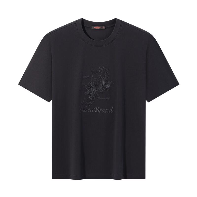 SEVEN Men's Cooling Ocean Pattern Short Sleeve T-Shirt