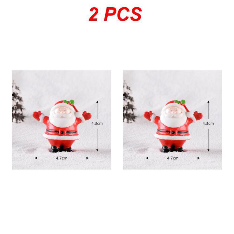 Christmas Figurines Dollhouse Ornament Home Decorations Fairy Garden Micro Landscape Deer Xmas Tree Santa Claus Snowman