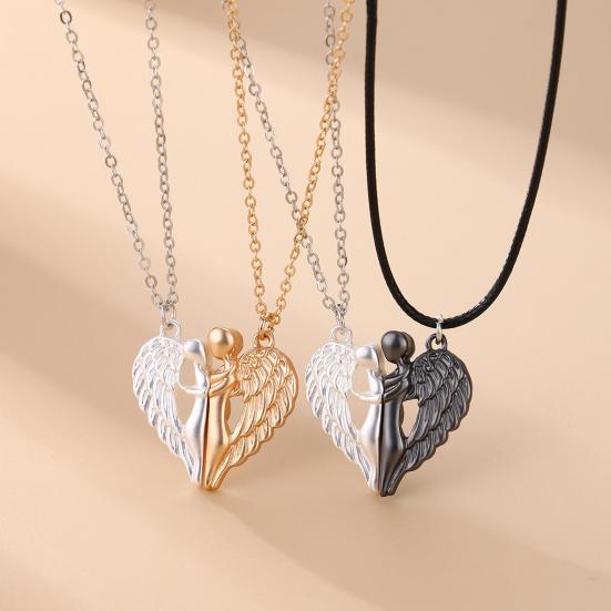 1 Pair Hug Couples Necklace Set Women Men Affectionate Hugging Pendant Love Snuggle Couple Matching Necklace Jewelry Anniversary Gift