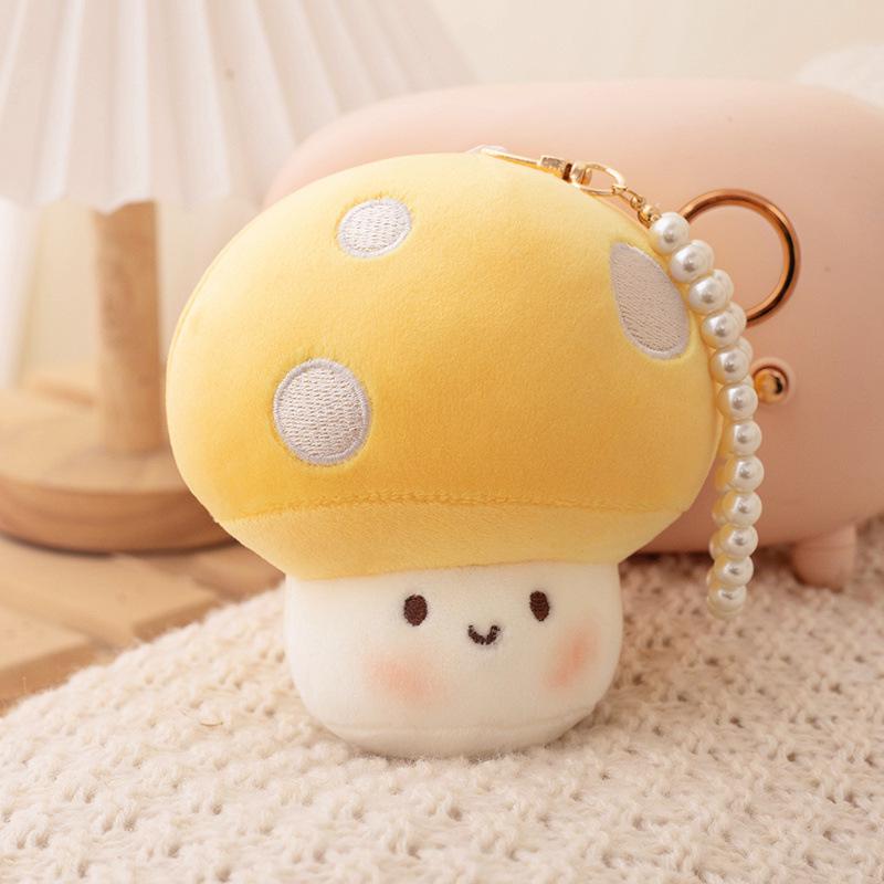 Cute Cartoon Mushroom Plush Keychain Ornaments - Couple Style Bag Pendants