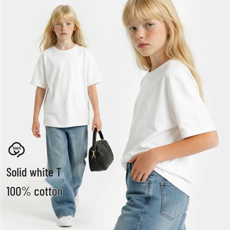DOMIO Girl s Pure Cotton Short Sleeve T-Shirt 160