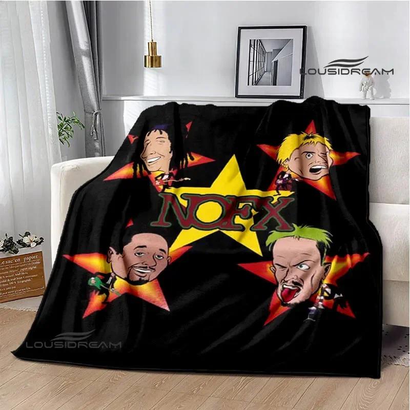 Punk band N-NOFX Retro printed blankets children's warm blanket soft and comfortable blanket home travel blanket birthday gift