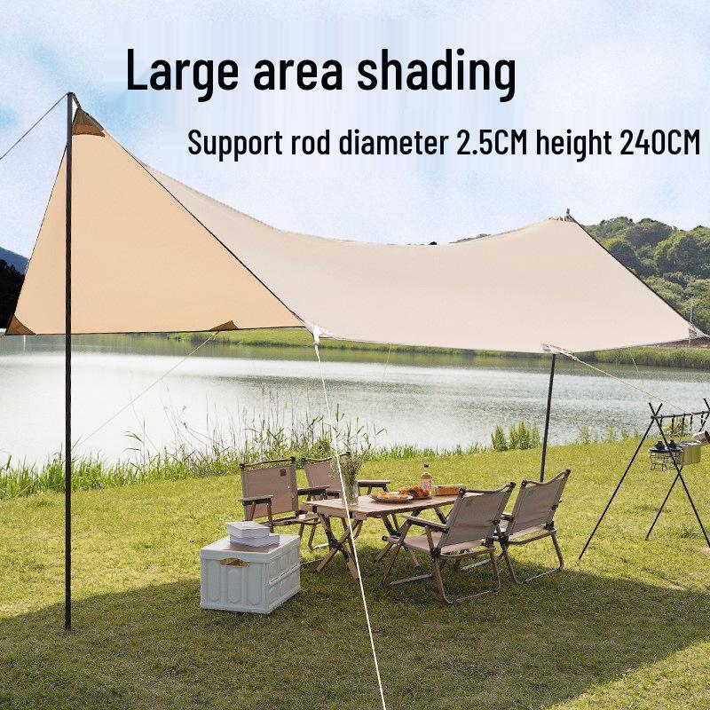 Extra Large Windproof Canopy Tent: Sunshade & Rainproof Portable Shelter for Camping, Beach, and Picnic
