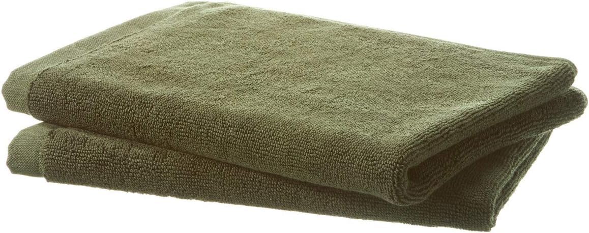 

Set of 2 Japanese-made Senshu Towel Bath Mats (approx. 42 x 62 cm) Khaki