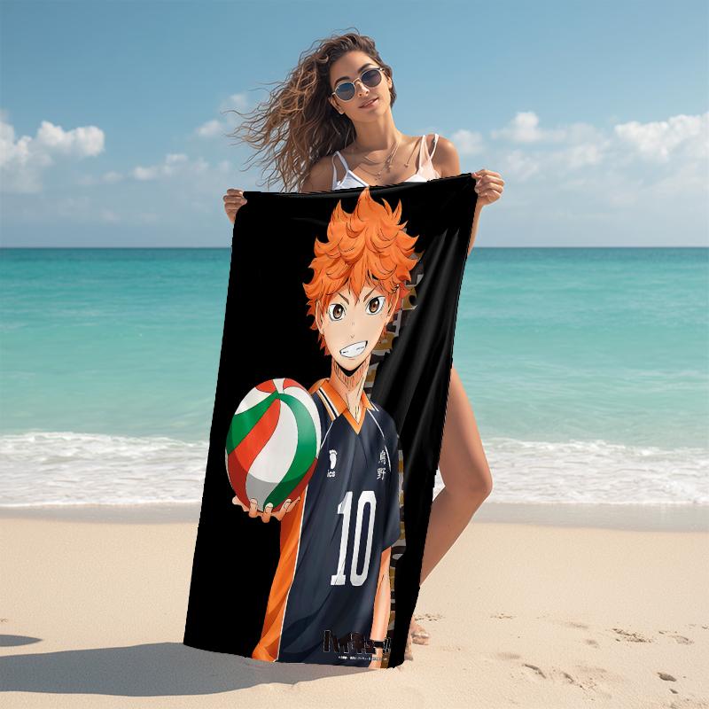 1Pc Haikyuu Volleyball Spirit Beach Towel Microfiber Beach Towel Thin Absorbent For Beach Swimming Yoga Bath Sports 0917149