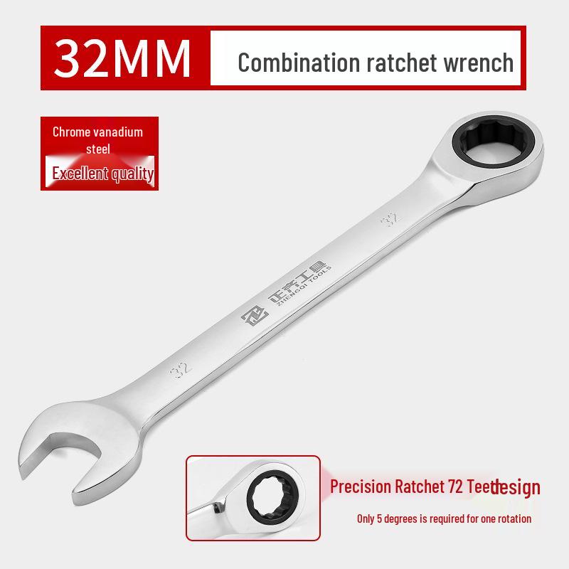 Quick Ratchet Double End Wrench Set 13mm – Full Auto Repair Tool with 10 Wrench Sizes