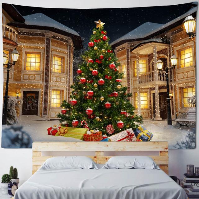 Рождественский декоративный настенный гобелен в сочельник — фото 17