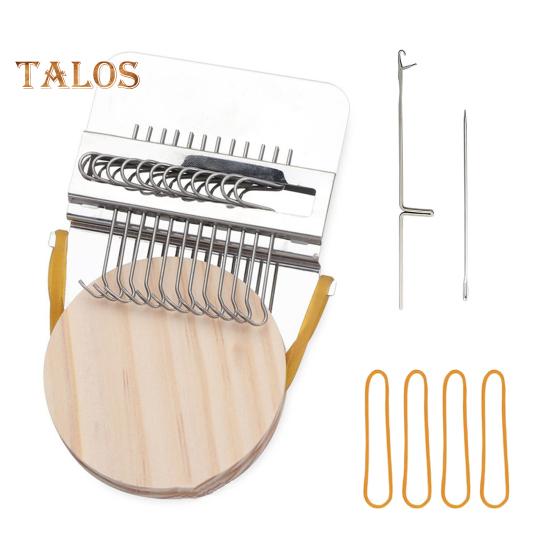 

Мини-ткацкий станок с 10/12/14/21/28/42 иглами, портативный небольшой ручной ткацкий станок для штопки, деревянный игрушечный ткацкий станок для починки джинсов, носков и одежды C