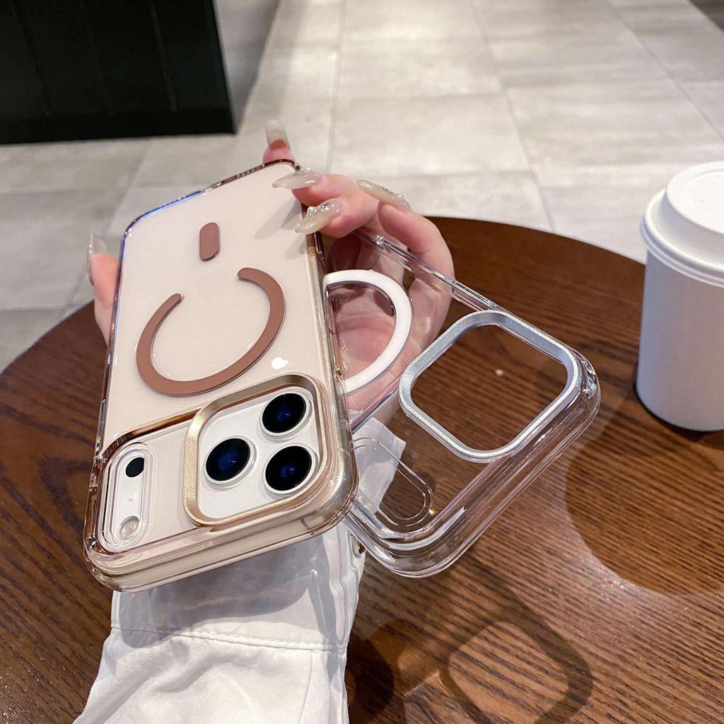 Compatible with Apple iPhone 17 Pro Max transparent magnetic case, 16 Pro protective cover, 15 Pro anti-drop shell.