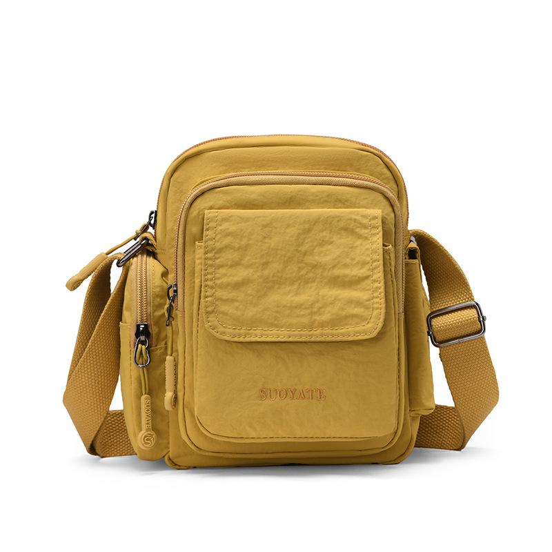 Small Square Bag Women's Shoulder Bag Water-Repellent Nylon Crossbody Bag