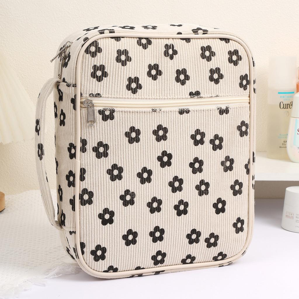 Cube Storage Bag With Multicompartment Cotton Material For Travel And Organizing