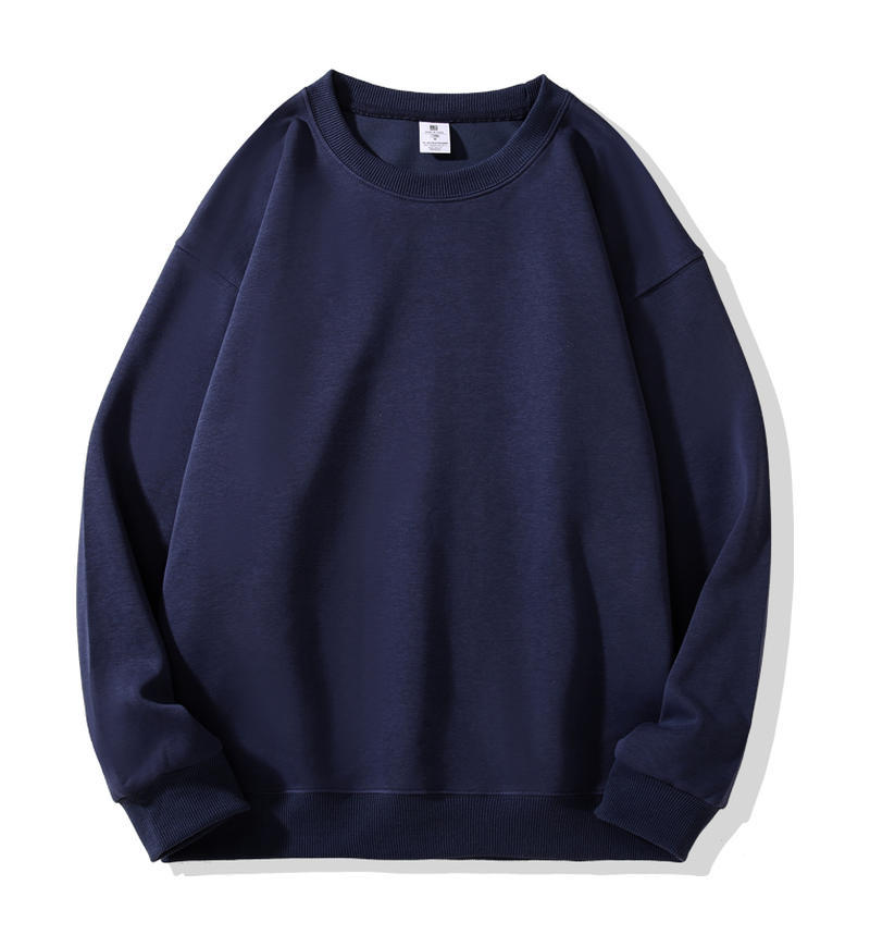 Silver Fox Fleece Sweatshirt Fleece-Lined Thickened Crew Neck Sweatshirt Men's & Women's Fashion Fall Winter Loose-Fit Drop-Shoulder Basic Sweatshirt