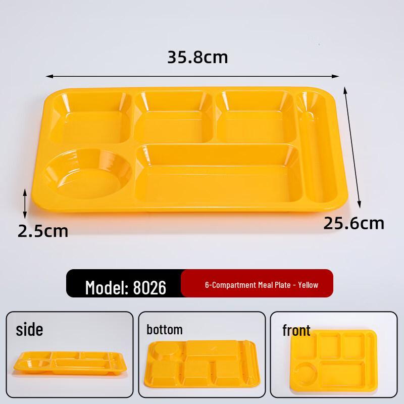 

Rectangular Melamine Divided Lunch Tray