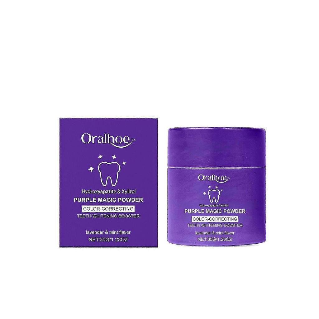Purple Magic Powder - Purple Teeth Whitening Powder, Color Correcting with Hydroxyapatite, Stain Removal, Color Corrector, Teeth Whitening Booster