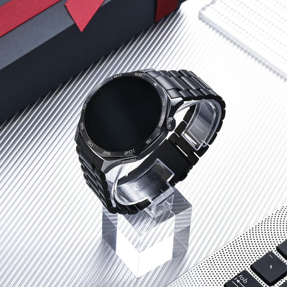 Three Beads No‑Gap Stainless Steel Watch Strap Quick Release Metal Replacement Wrist Band for Huawei Watch GT5 46mm Accessories