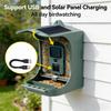 Smart Feeder with Camera Solar Powered, 2K HD Video 24MP Photo Night Vision, Dual Food Troughs for Hummingbirds & Wild Bird