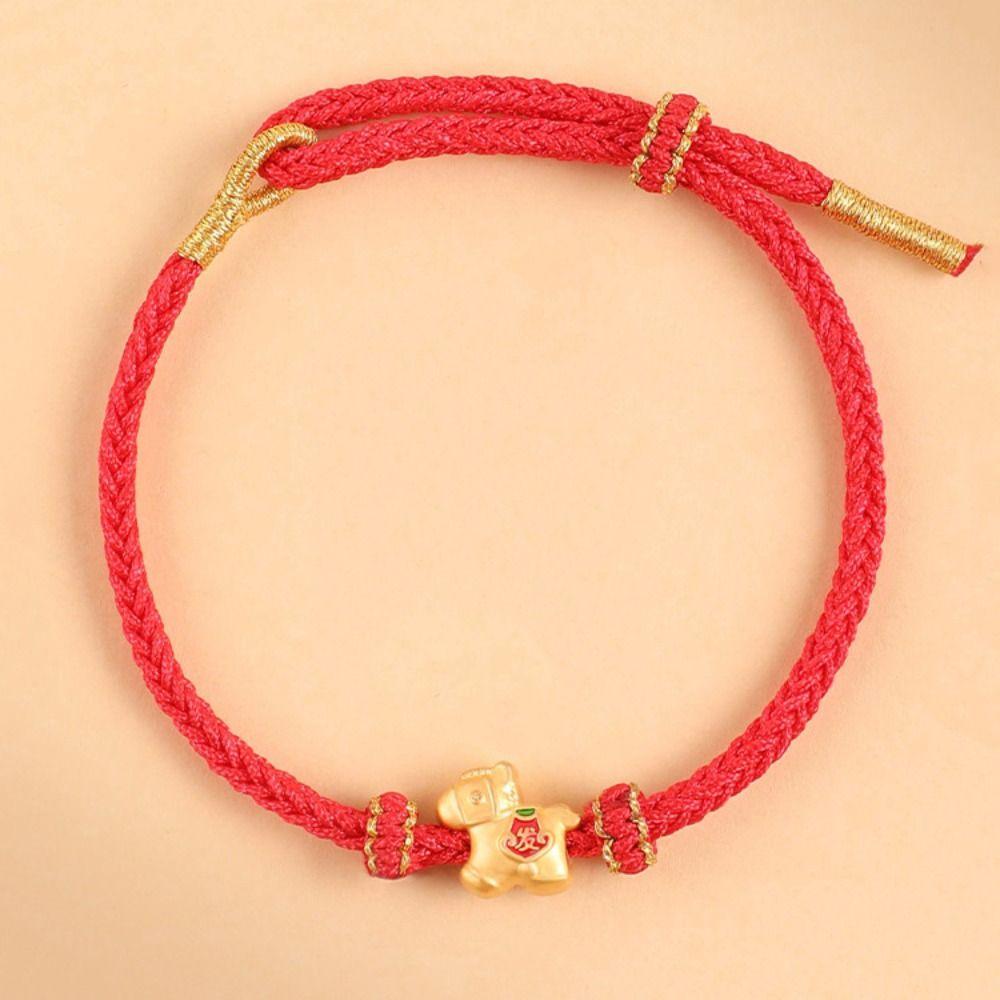 Wristband Horse Bead Bracelet Blessing Lucky Pony Fortune Bracelet Spring Festival