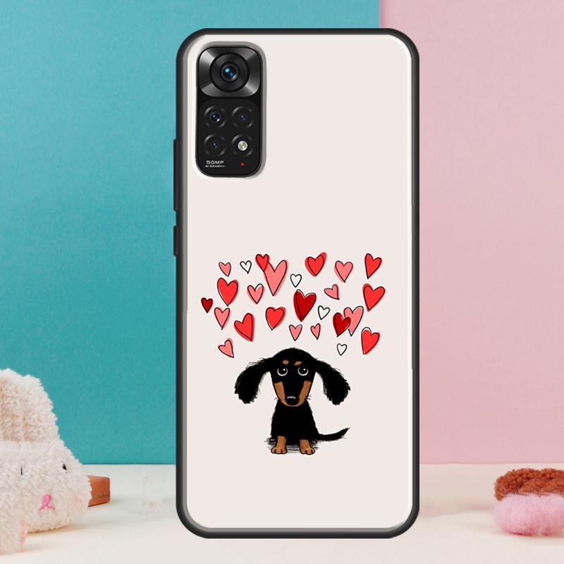 Cartoon Dachshund Dog Case For Xiaomi Redmi Note 14 13 12 Pro 11 9 10 9S 10S 11S 12S Redmi 14C 13C 10C 12C Cover