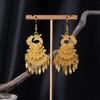 Imitation Miao Silver Minority Totem Phoenix Bell Earrings Jingtai Blue Peacock Earrings Scenic Earrings Earrings