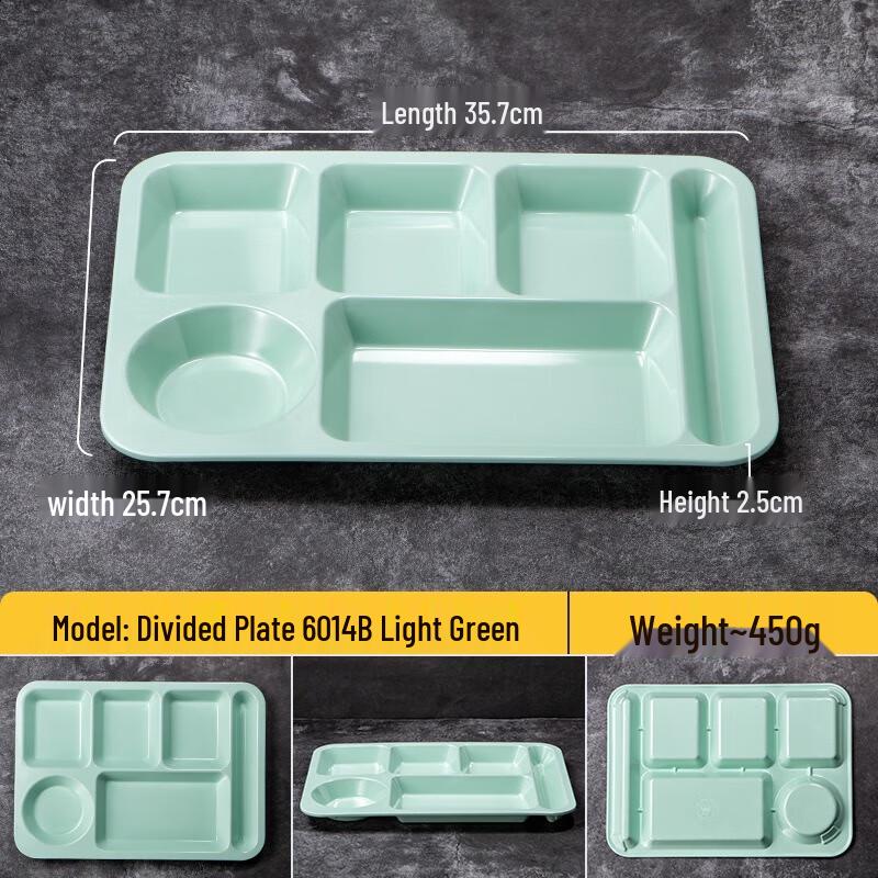 JINMEILI Melamine 6-Compartment Food Tray