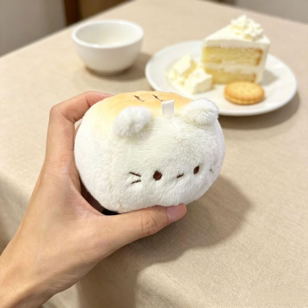 Soft Fluffy Cat Plush Keychain Squeaky Sound Fluffy Cat Bag Charm Birthday Gift