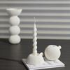 Ins Nordisk Vit Mjuk Dekoration Ornament Keramisk Ljusstake Modellrum Bordsskiva Vardagsrum Hantverk Dekoration för Hemhållare