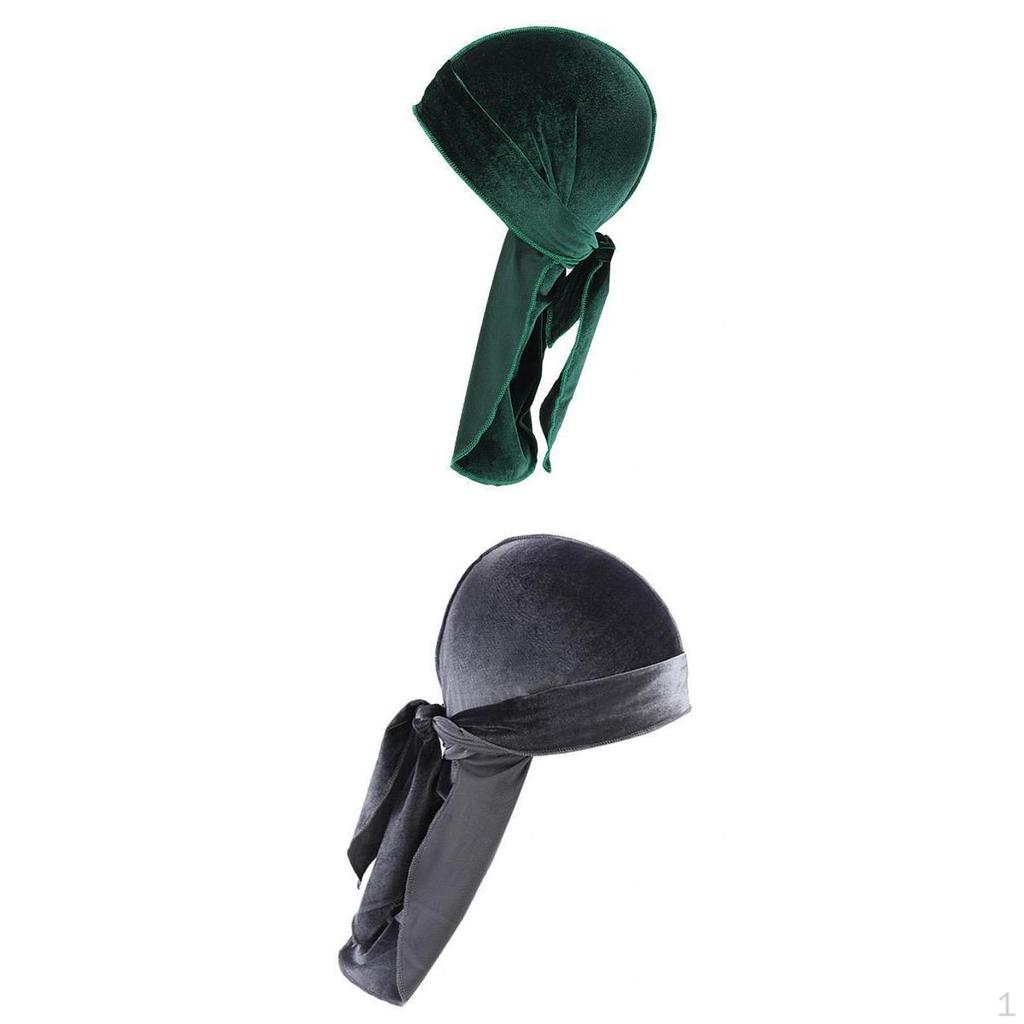 Elegant Velvet Bandana Hat Durag 