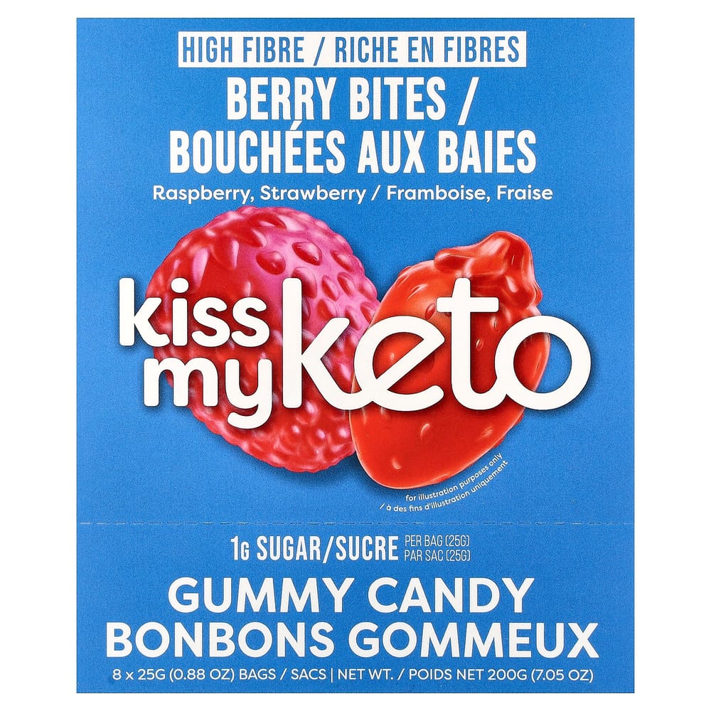 iHerb Gummy Candy Berry Bites, 8 Bags x 25g (0.88oz) Pack of 8, 0.88 oz (25 g) each