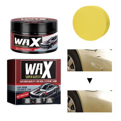 Cire pour les détails de la voiture 100 g Nettoyant pour voiture Pâte de cire Éponge incluse Cire pour les détails de la voiture Camions Motos RV Longue durée