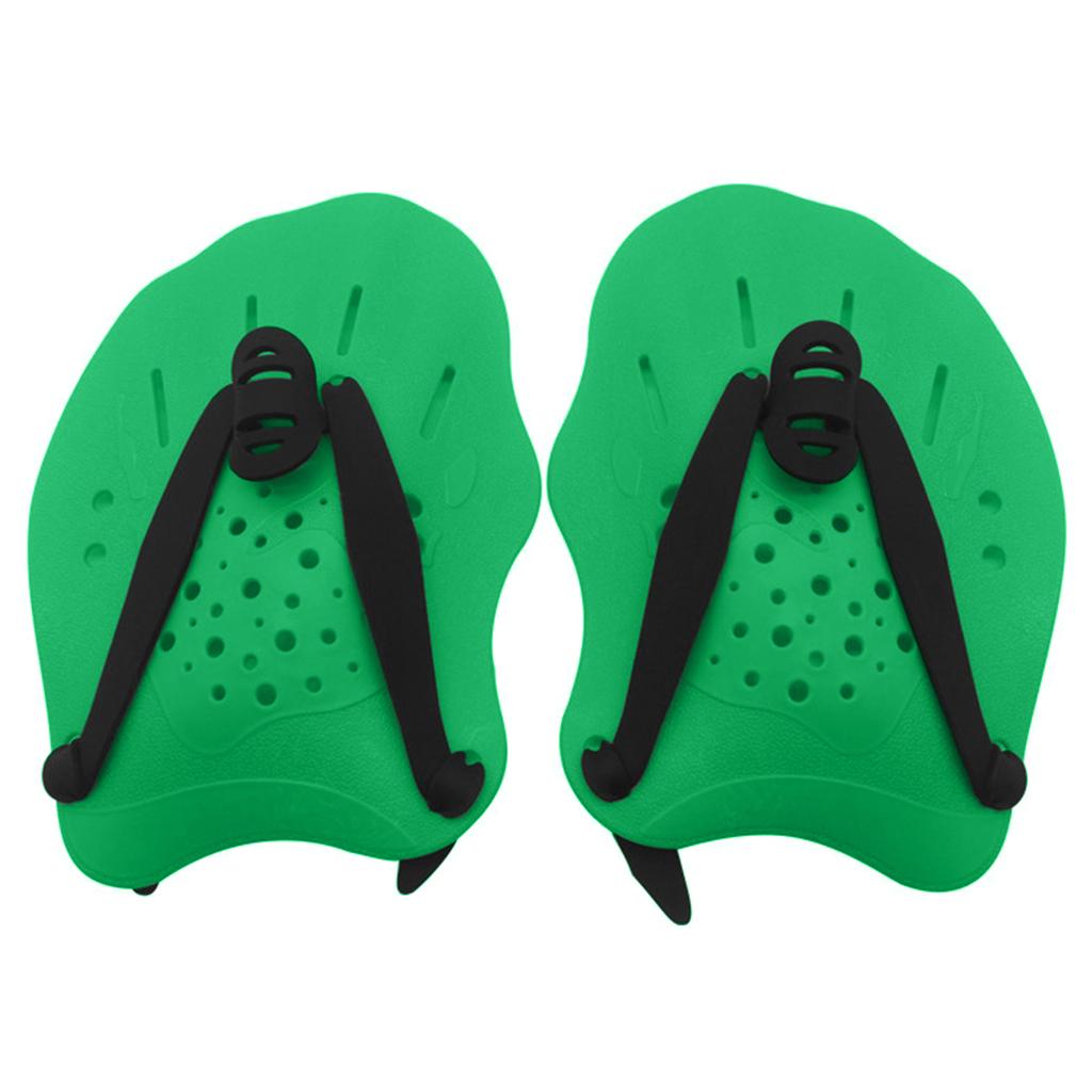 1 Pair Swim Paddles Hand With Adjustable Strap Multi-color Swimming Training Equipment For Women Men Children