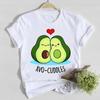 Short Sleeve Casual Tee Top Avocado Lovely Style Shirt Lady Clothes Fashion Tshirt Summer Female T Women Graphic T-shirts