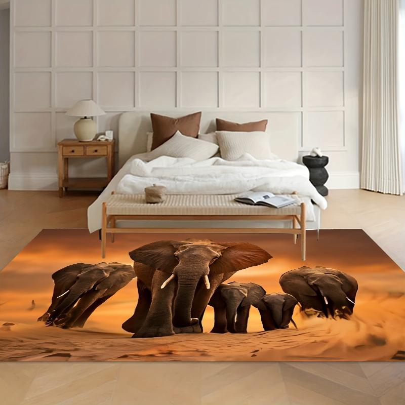 Elephants Carpet Home Decor Rugs for Bedroom Soft Carpets for Living Room Bedroom Navidad Decoraciones Para El Hogar Gift Rug