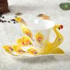 Fashion Enamel Porcelain Creative Peacock Coffee Cup