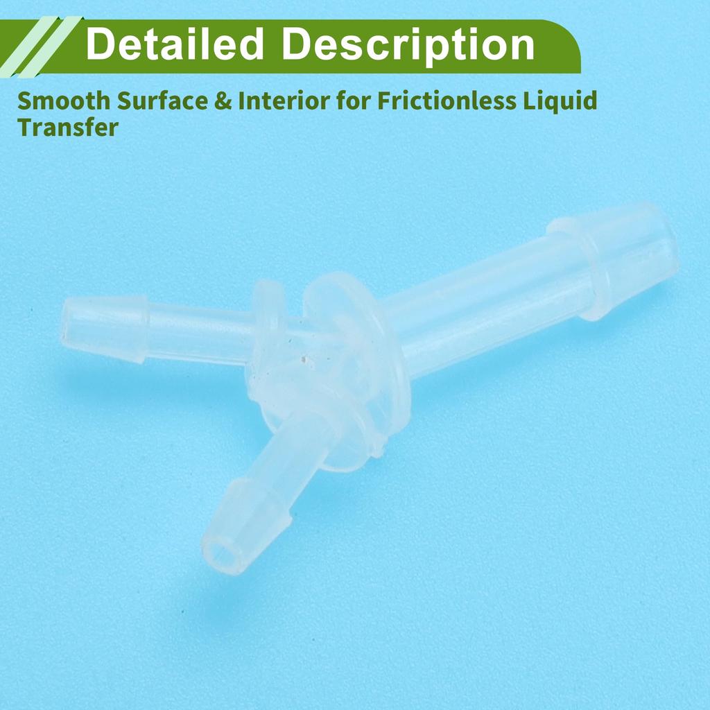 HOPESPANNER Kunststoff Schlauchanschluss 3/32" x 5/32" x 3/32" Y-förmiger Widerhakenverbinder PP 4 Stück