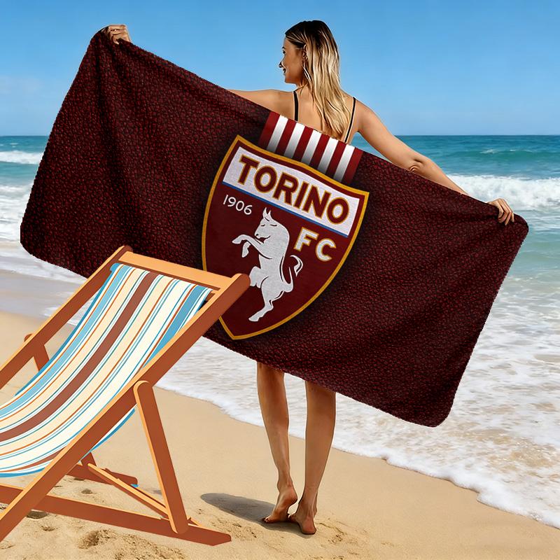 Torino FC Print Beach Towel, Large Soft Quick Dry Towel for Beach Camping Swimming
