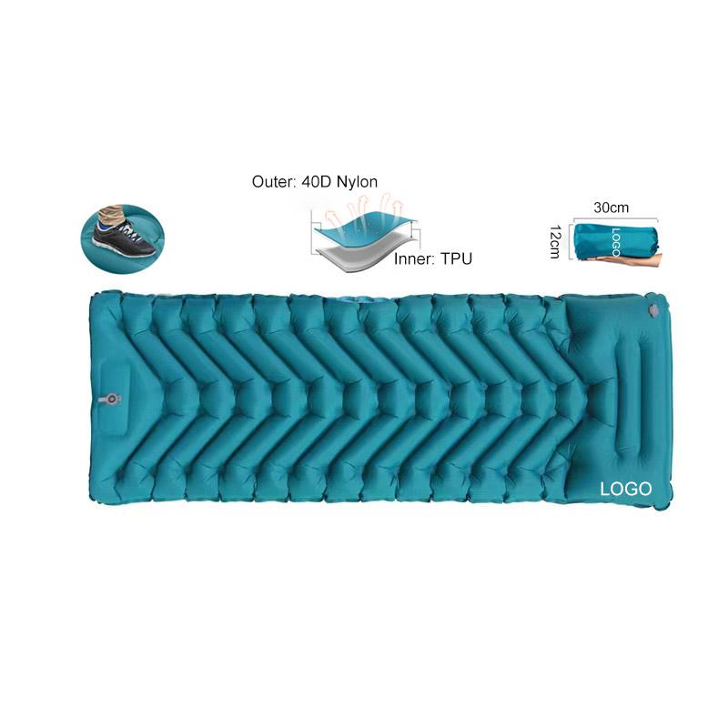 High Quality Self-Inflating 10cm Thick 40D Nylon Composite TPU Camping Mat IPX-5 Rectangle for Outdoor Hiking Car Air