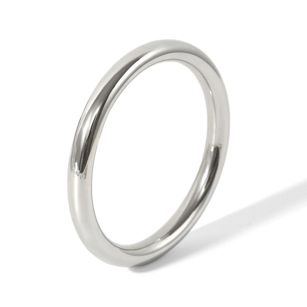 Yhpup 65mm Polished Textured Waterproof Stainless Steel Big Bracelet Bangle Statement Glossy Minimalist Jewelry High Quality
