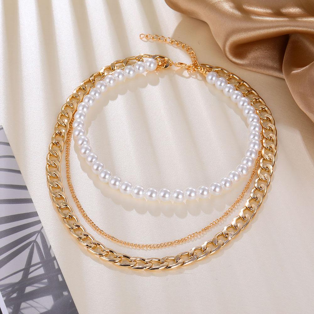 Multilayer Moon Pendant Necklace Set Women's Elegant Necklace Fashion Jewelry Gift