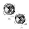 Stainless Steel Pot Hotpot Induction Cooker Gas Stove Compatible Pot Home Kitchen Cookware Soup Cooking Pot Twin Divided X3UC