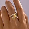 Romantic Bow Shape Cubic Zirconia Rings for Women Light Luxury Shiny CZ Geometry Rings Birthday Wedding Engagement Jewelry Gift