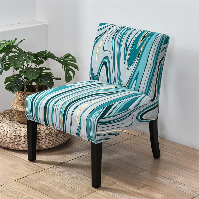 Nordic Armless Chair Cover Stretch Spandex Accent Dining Chair Covers Nordic Sofa Slipcovers for Living Room Christmas Decor
