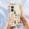 For Xiaomi Redmi Turbo 4 5G/Poco X7 Pro 5G Case Christmas Snowman Pattern Printing Straight Edge TPU Phone Back Cover
