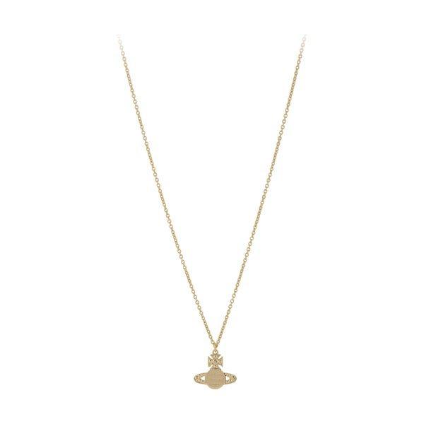 Vivienne Westwood Women Camella Bath Relief Necklace Gold White 630203bh R102
