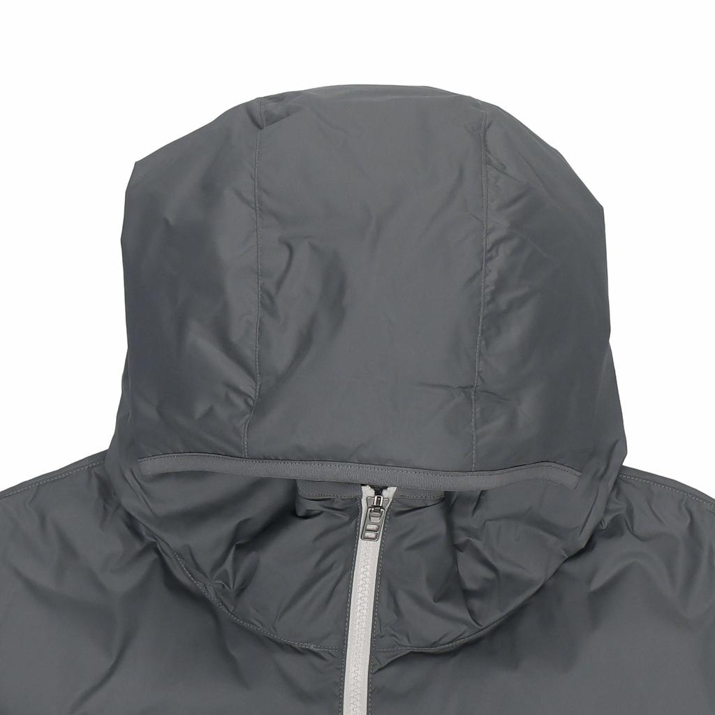 Nike Printed Logo Patchwork Hooded Down Jacket Men Outerwear Gray DV1132-084