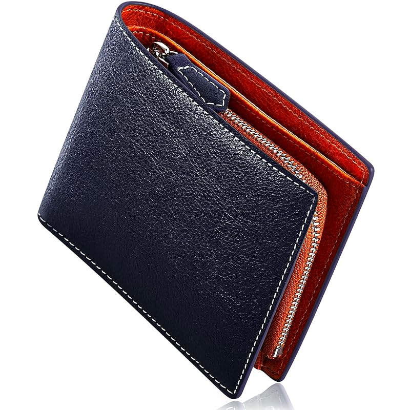 

[Otokor] Craftsman s technical ability hand-sewn leather goods wallet men s bifold Holds 13 cards large capacity genuine leather YKK zipper With coin